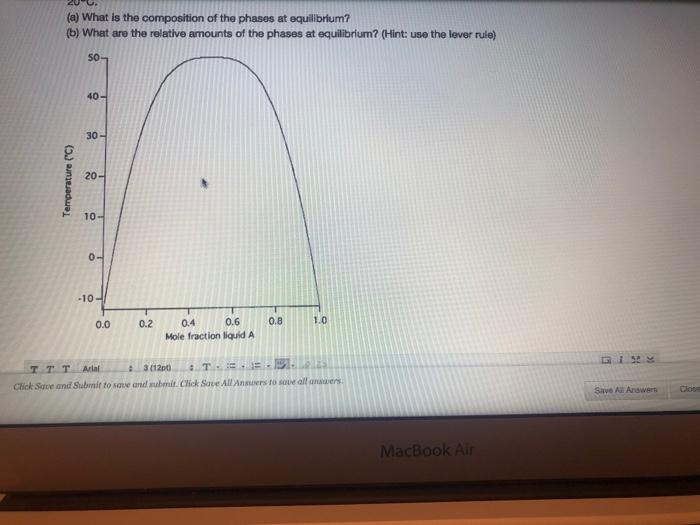 Phase Diagram When A Liquid First Forms Solved The Figure Be