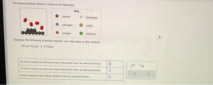 Solved The drawing below shows a mixture of molecules: Chegg com