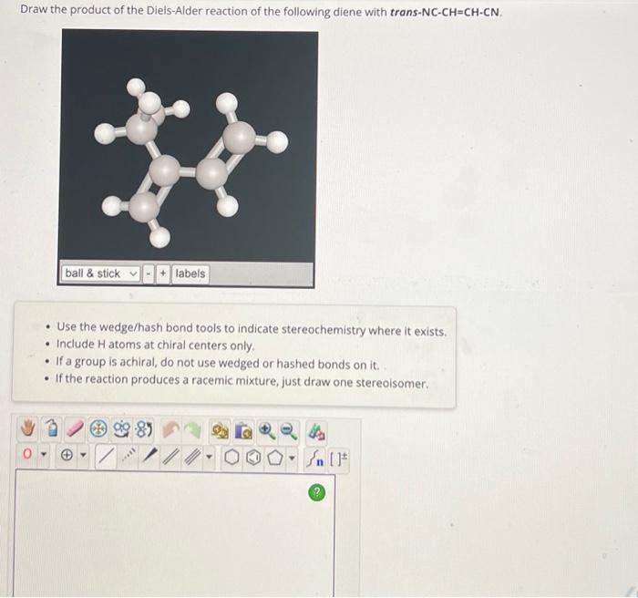 Solved Draw the product of the Diels-Alder reaction of the | Chegg.com