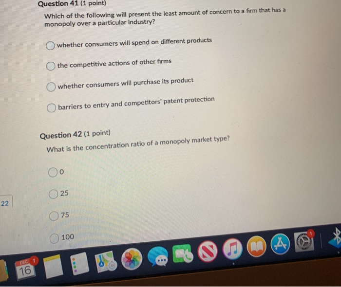 Solved Question 41 (1 point) Which of the following will | Chegg.com