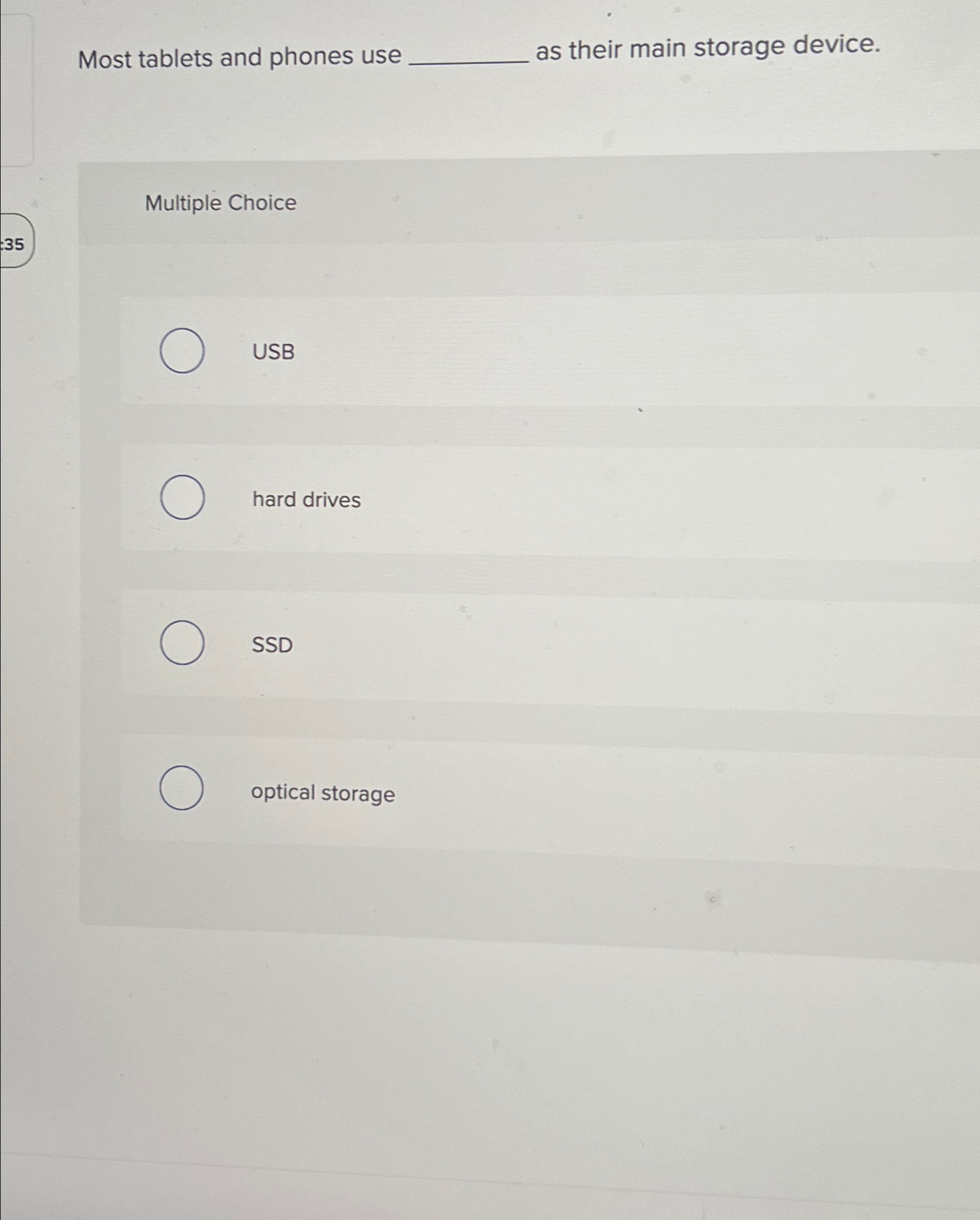 Solved Most tablets and phones use blank as their main