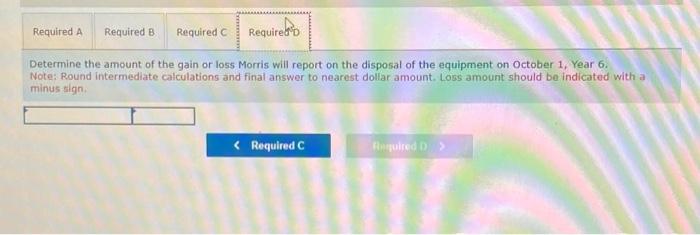 Year 5. Determine the amount of the gain or loss | Chegg.com