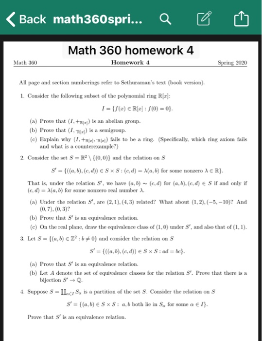 Back Math360spri Q U U Math 360 Homework 4 Ma Chegg Com