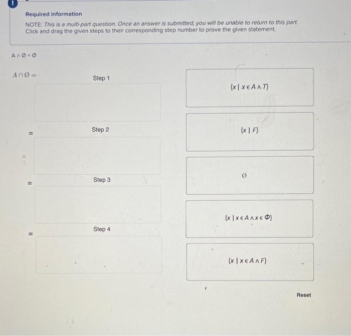 Solved Required Information NOTE: This Is A Multi-part | Chegg.com