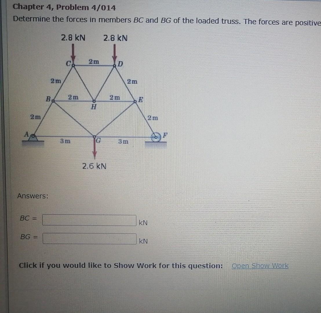 Solved Chapter 4, Problem 4/014 Determine The Forces In | Chegg.com