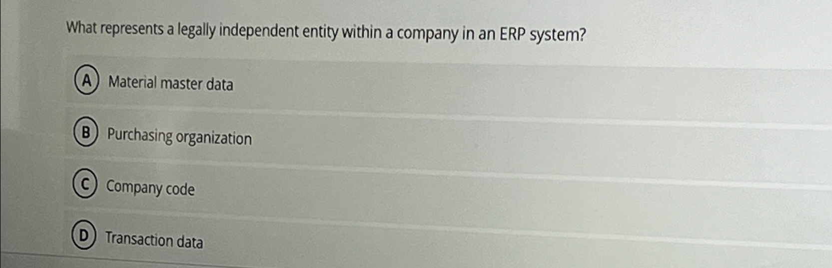 Solved What represents a legally independent entity within a | Chegg.com