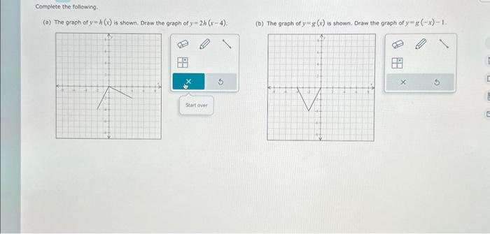 Solved (a) The graph of y=h(x) is shown. Draw the graph of | Chegg.com