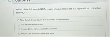 Solved Which of the following is NOT a reason why | Chegg.com
