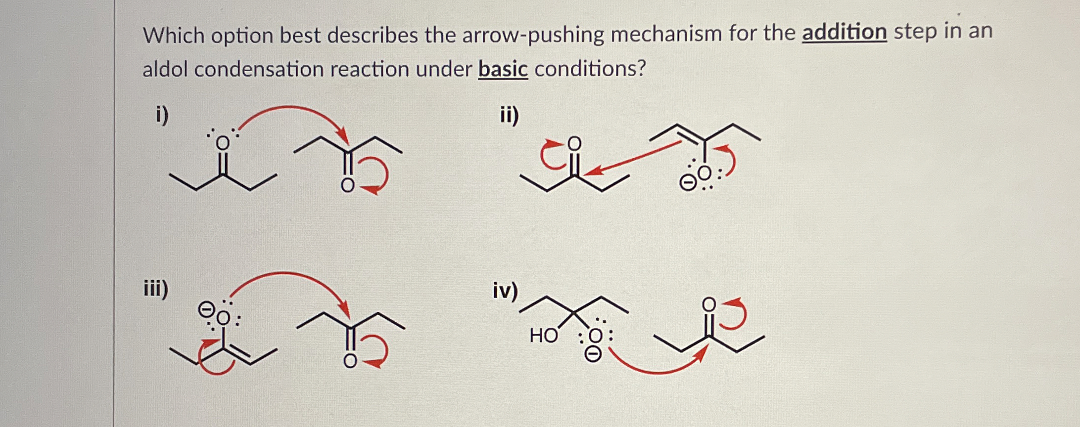 Which option best describes the arrow-pushing | Chegg.com