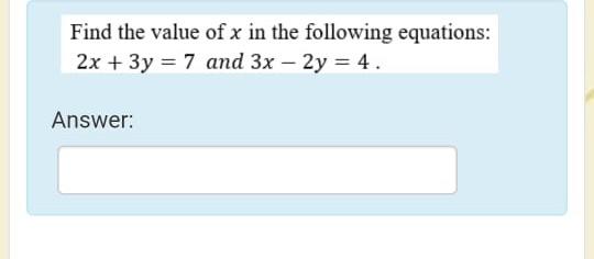 Solved Find the value of x in the following equations: 2x + | Chegg.com