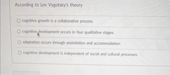 Vygotsky theory discount of development stages