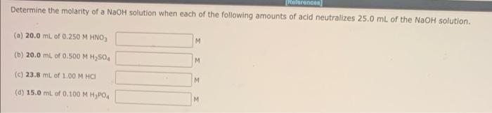 Solved Reference Determine the molarity of a Naoh solution | Chegg.com