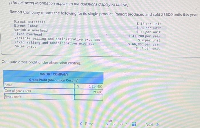 Solved [Ihe Rollowing Intormation Applies To The Questions | Chegg.com