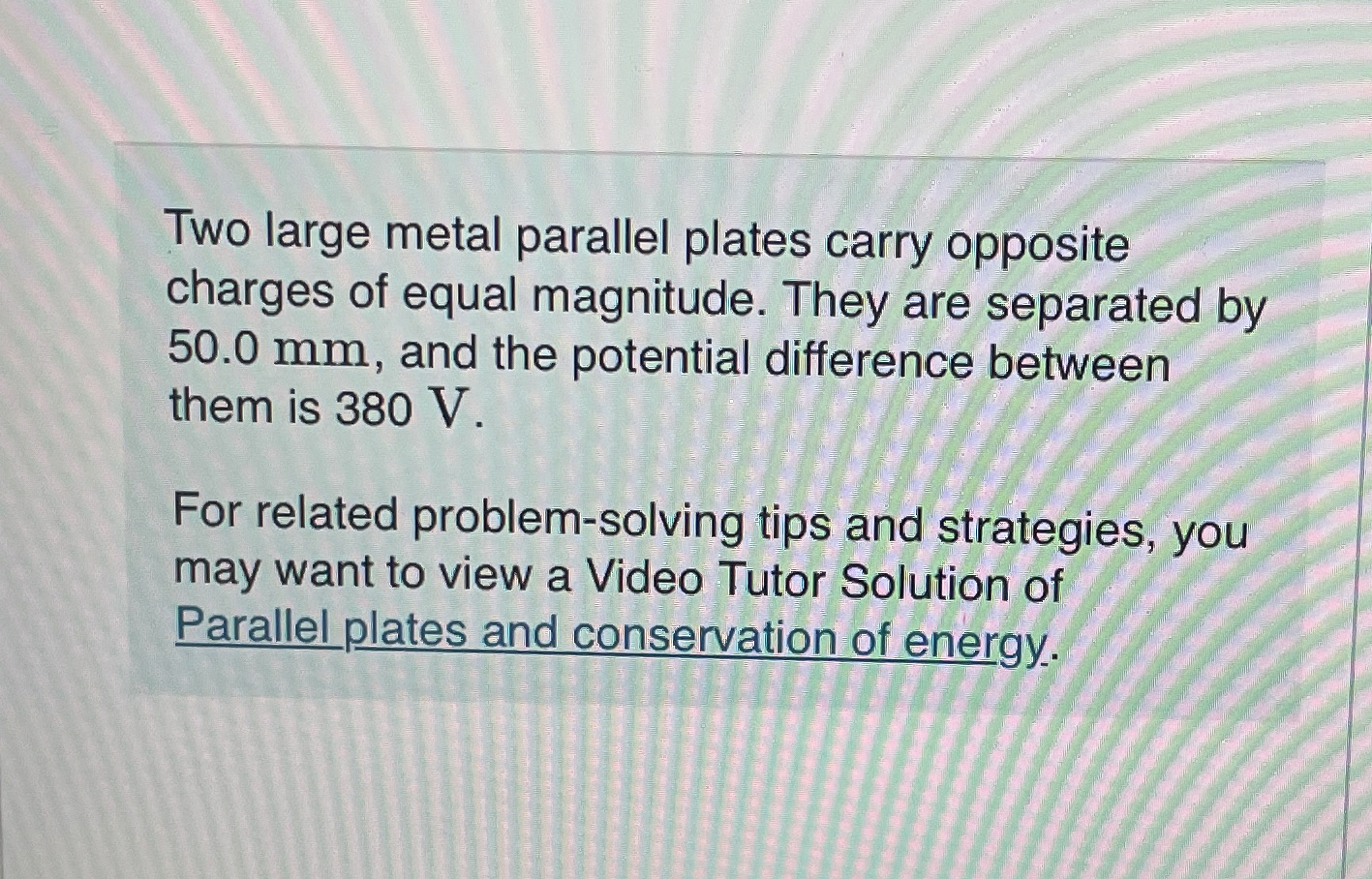 Solved Two large metal parallel plates carry opposite | Chegg.com