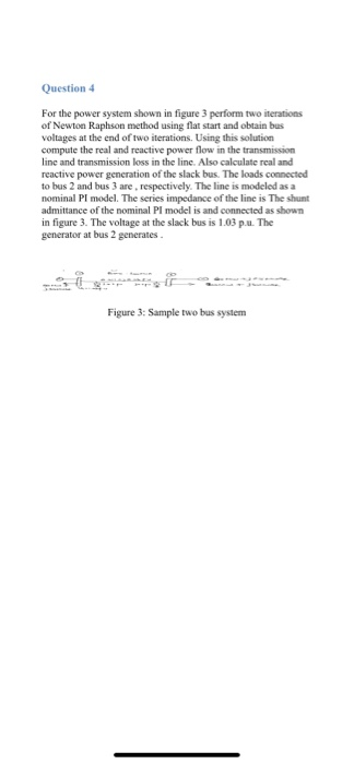 Question 4 For the power system shown in figure 3 | Chegg.com