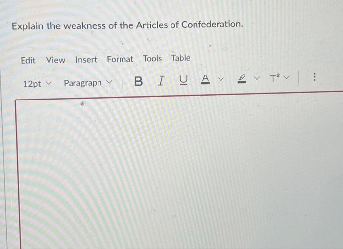 what is the article of confederation weakness