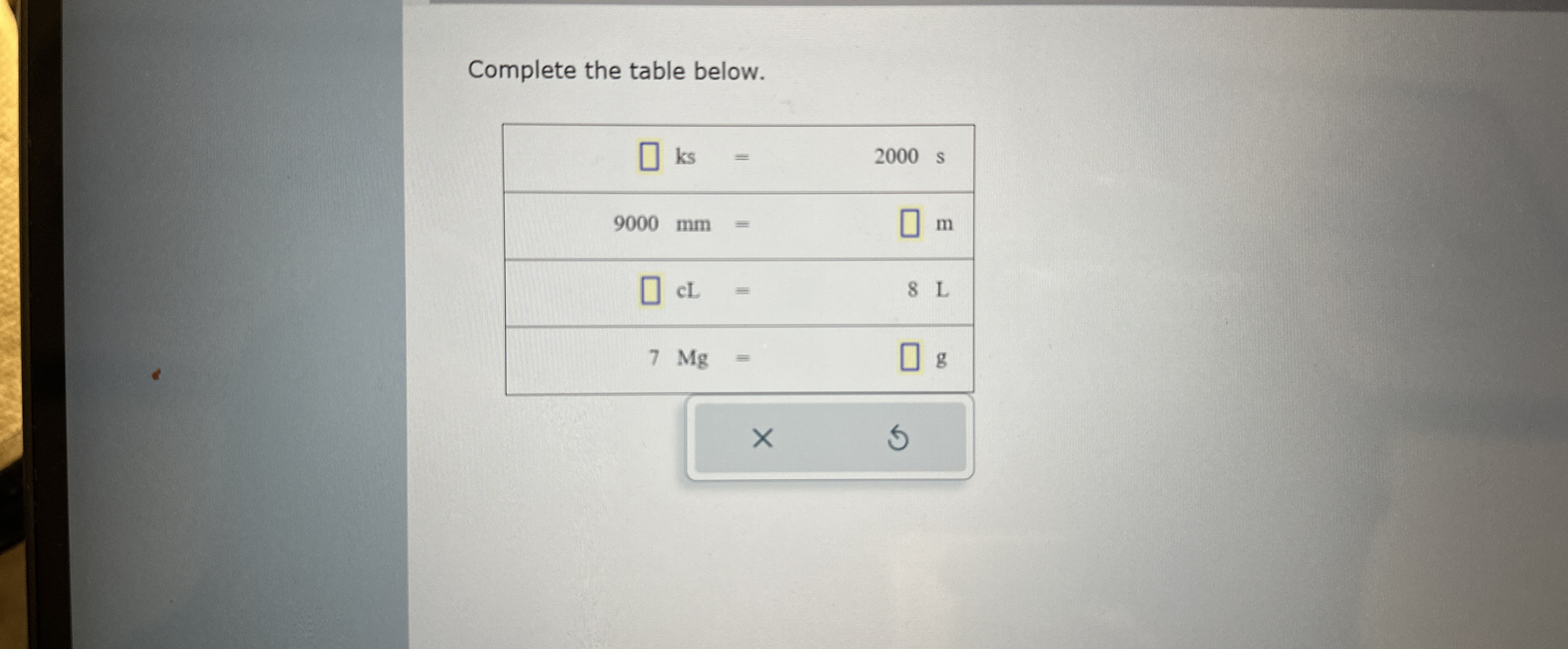 Solved Complete the table below Complete the table | Chegg.com
