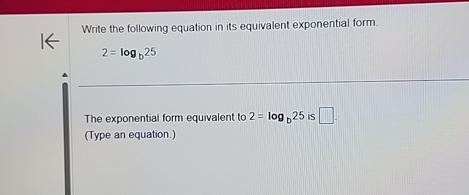 Solved Write the following equation in its equivalent | Chegg.com