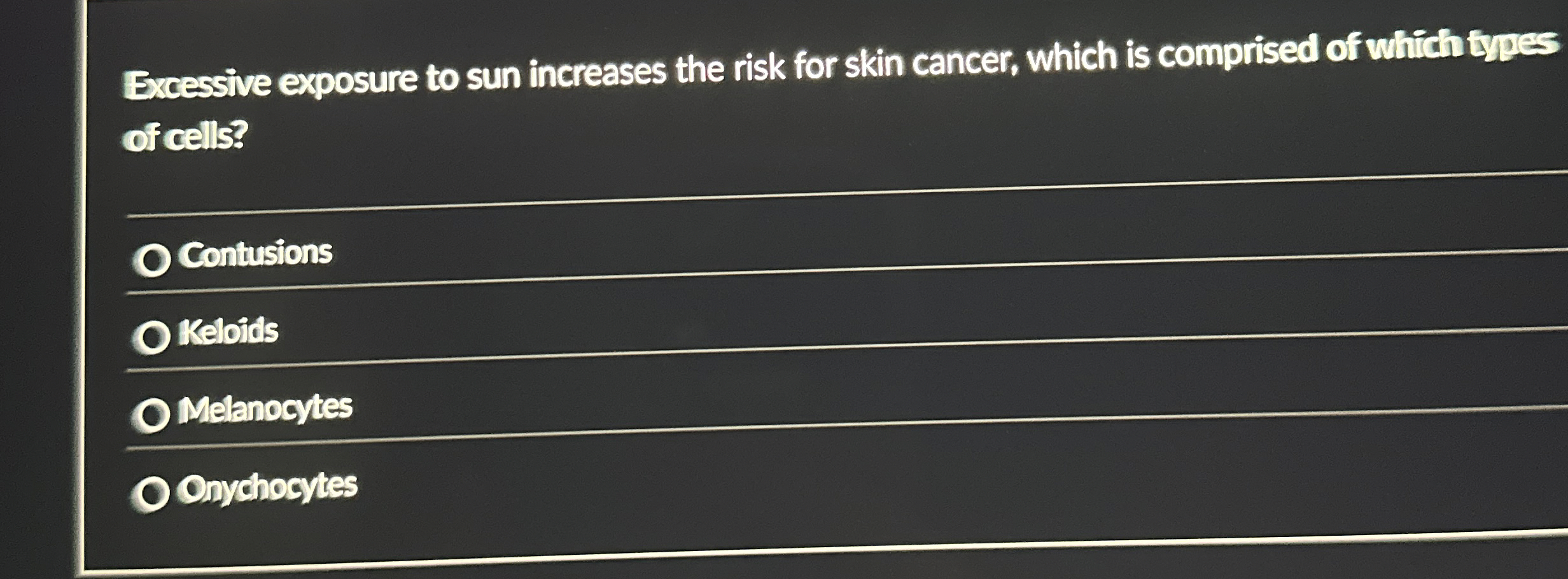 High Quality SOLUTION Excessive exposure to sun increases the risk for ...