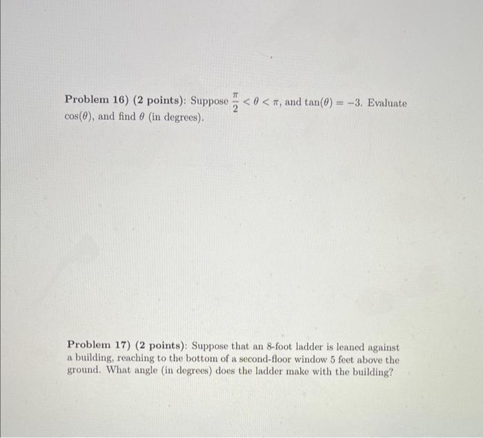 Solved Problem 16) (2 Points): Suppose 2π