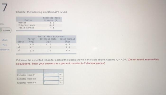 Solved 7 Consider the following simplified APT model | Chegg.com