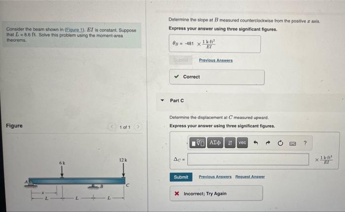 Solved Consider the beam shown in (Figure 1). El is | Chegg.com