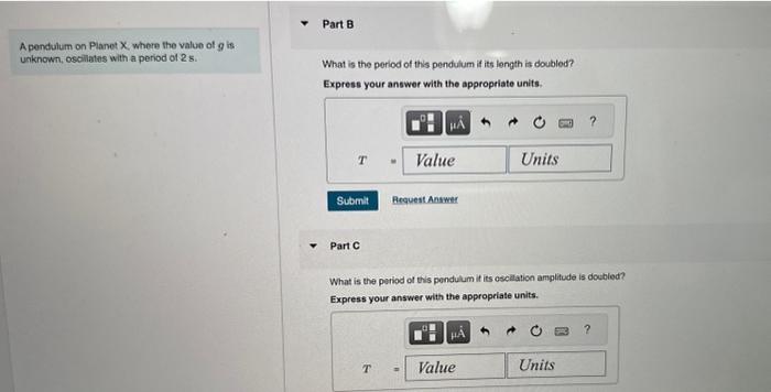 Solved A Pendulum On Planet X, Where The Value Of G Is | Chegg.com