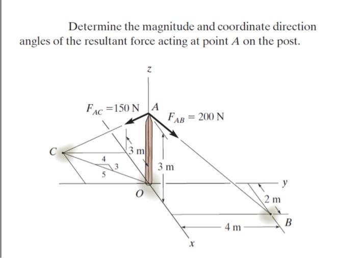 Solved Determine the magnitude and coordinate direction | Chegg.com