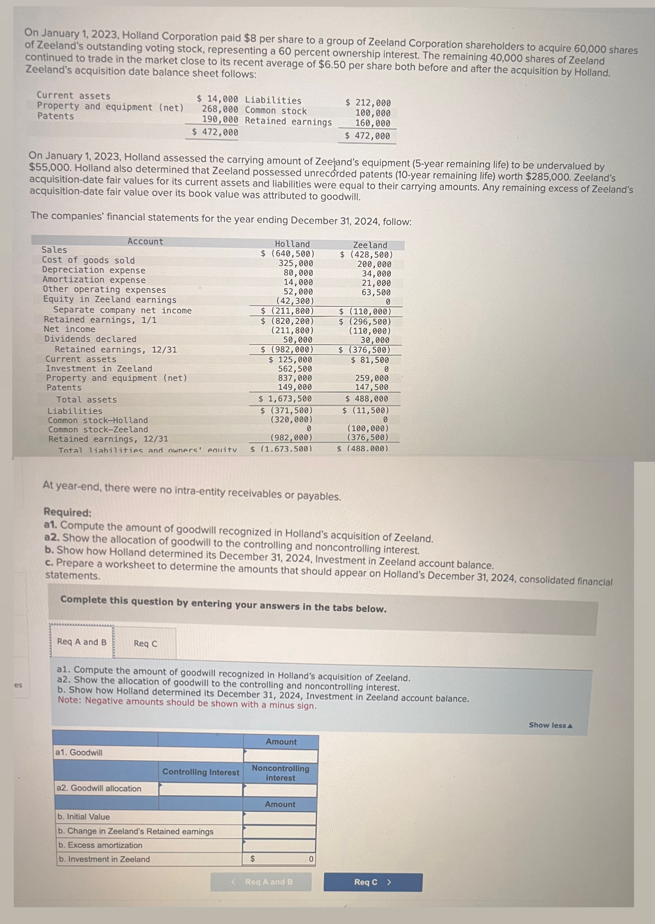 Solved On January 1, 2023, ﻿Holland Corporation paid $8 ﻿per