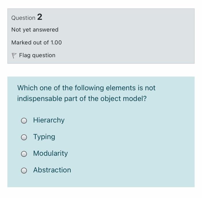 Solved Question 1 Not yet answered Marked out of 1.00 P Flag | Chegg.com