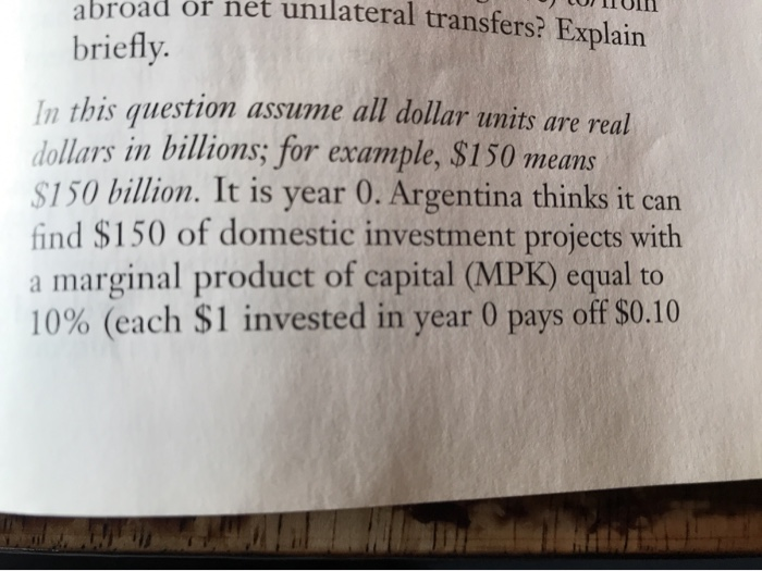 Solved COUNT abroad or net unilateral transfers? Explain