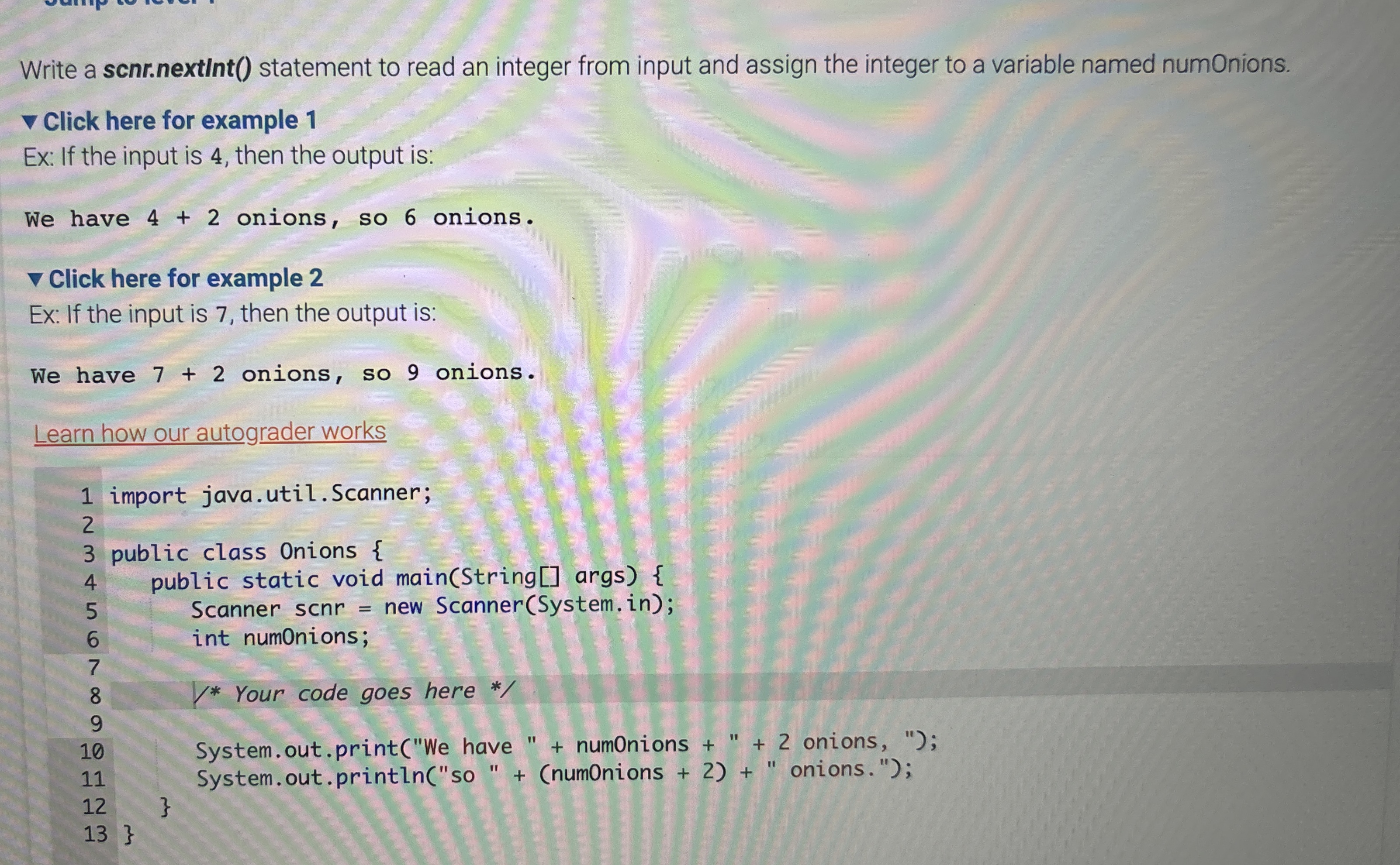Solved Write a scnr.nextInt() ﻿statement to read an integer | Chegg.com