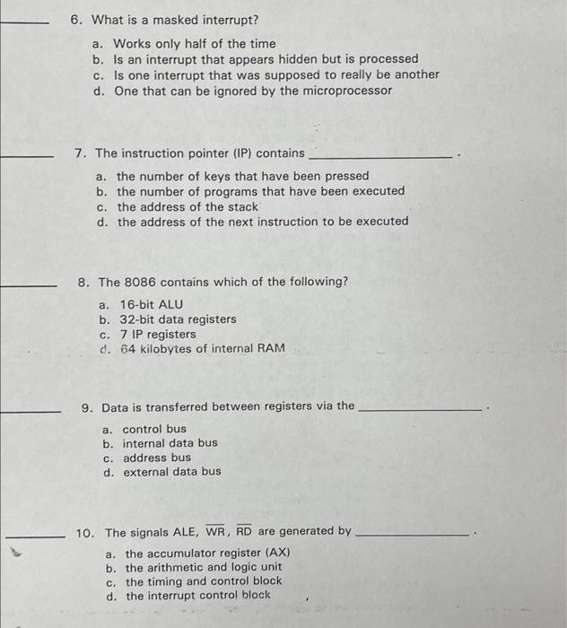 Solved Read each question carefully. Write the correct | Chegg.com