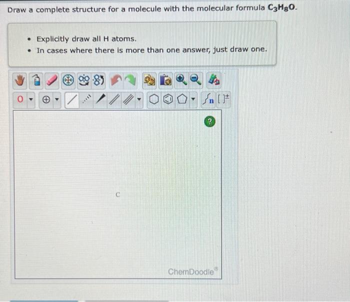 Solved Draw a complete structure for a molecule with the | Chegg.com