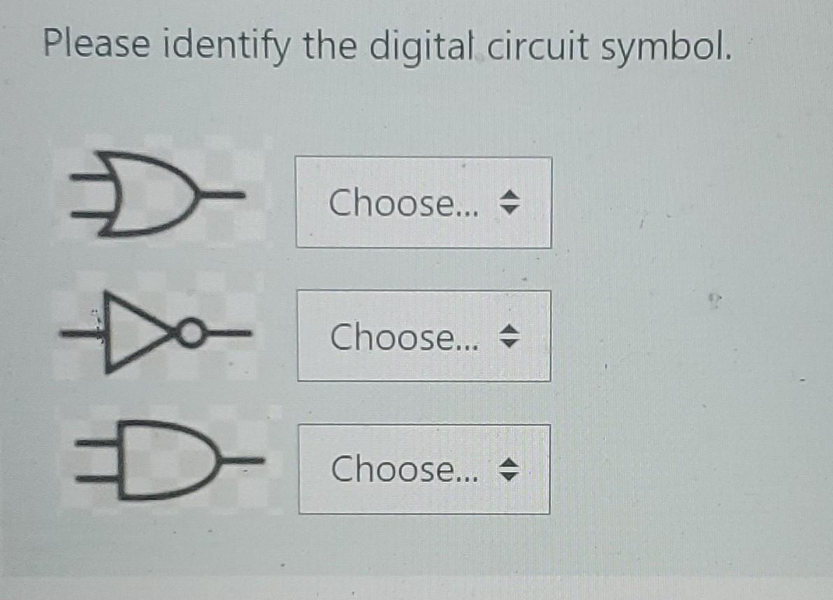 Solved Please identify the digital circuit symbol. Please | Chegg.com