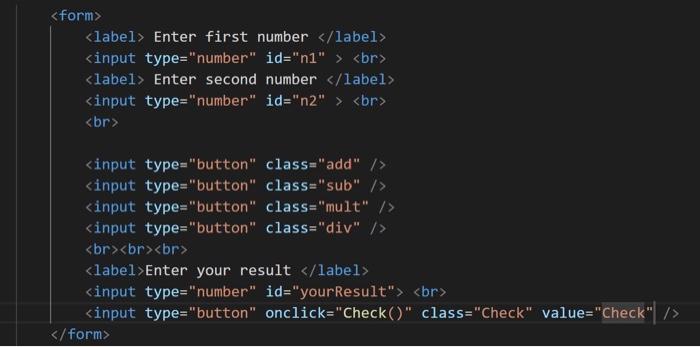 Solved Enter first number Enter second number Result is: | Chegg.com
