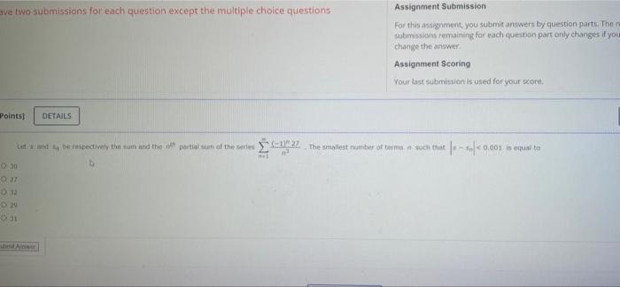 Solved sve two submissions for each question except the | Chegg.com