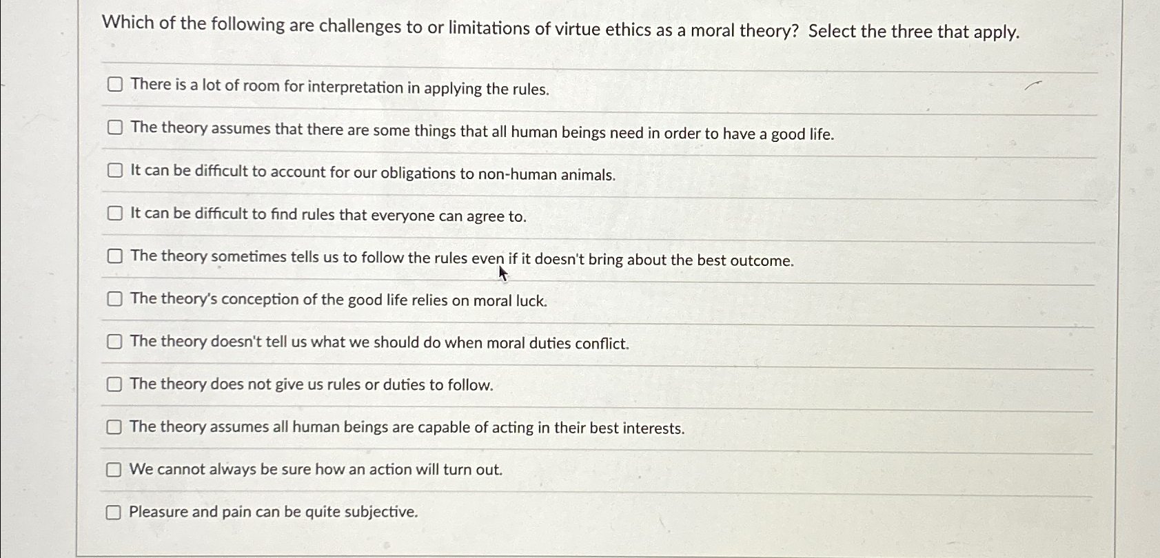 Solved Which of the following are challenges to or | Chegg.com