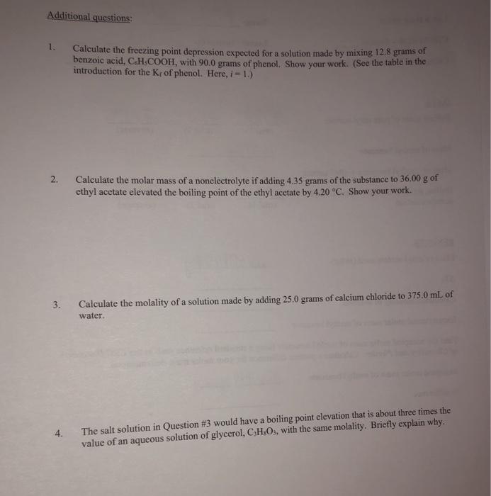 Solved DATA Boiling point of pure ethyl acetate Mass of | Chegg.com