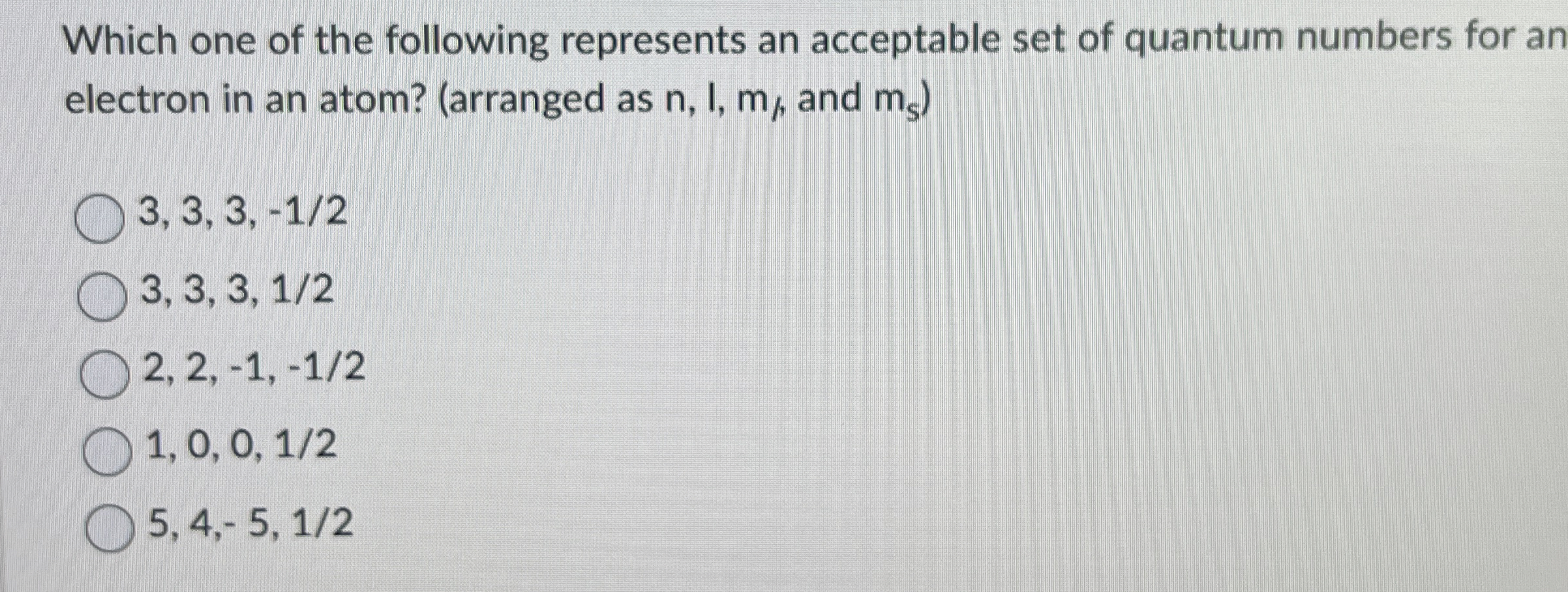 Solved Which one of the following represents an acceptable | Chegg.com