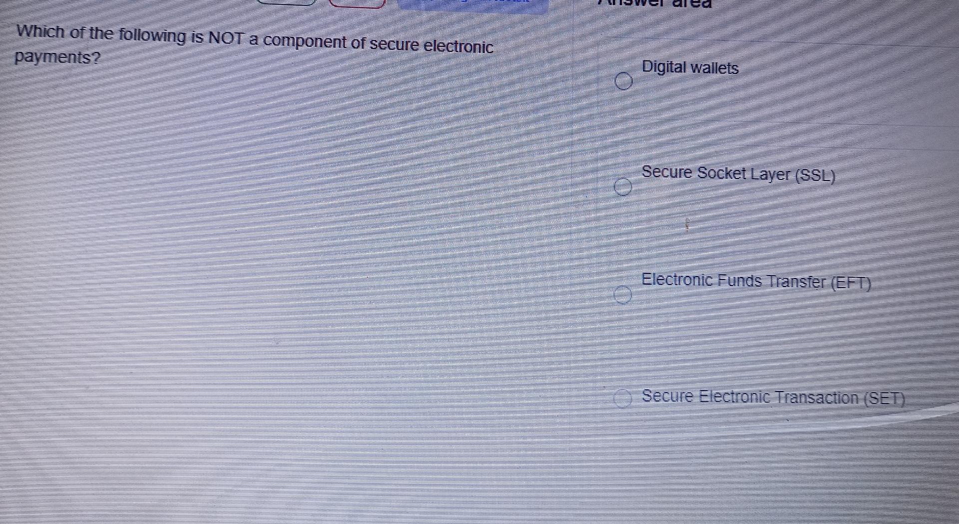 Solved Which Of The Following Is Not A Component Of Secure Chegg Solved Which Of The Following Is Not A Component Of Secure Chegg