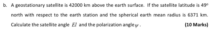 Solved b. A geostationary satellite is 42000 km above the | Chegg.com