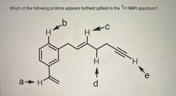 Solved Which of the following protons appears furthest | Chegg.com