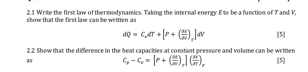 Solved 1.3 ﻿The equation of state of a certain gas is given | Chegg.com