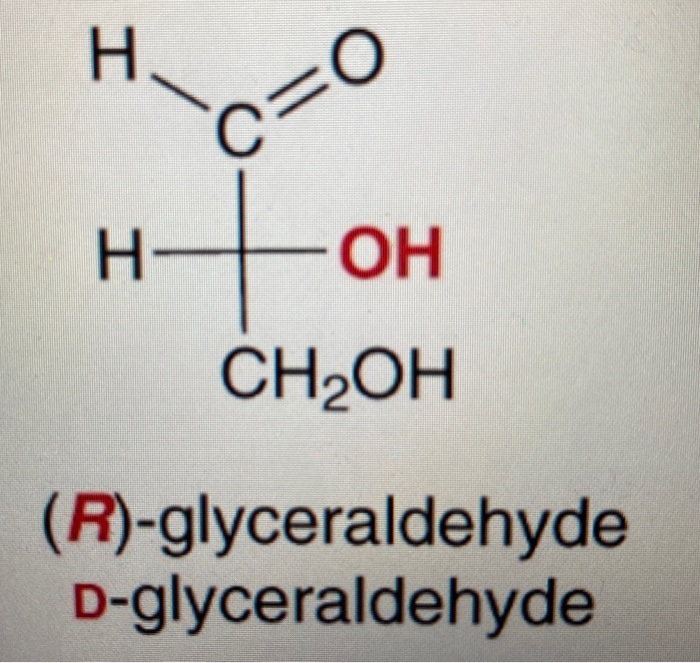 Solved Ho C H Oh Ch2oh R Glyceraldehyde D Glyceraldehyde