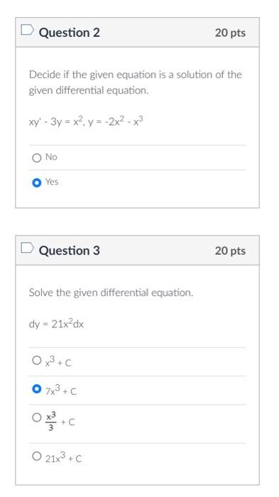 Solved Decide if the given equation is a solution of the | Chegg.com