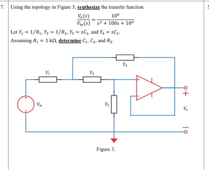 Solved Using the topology in Figure 3, synthesize the | Chegg.com