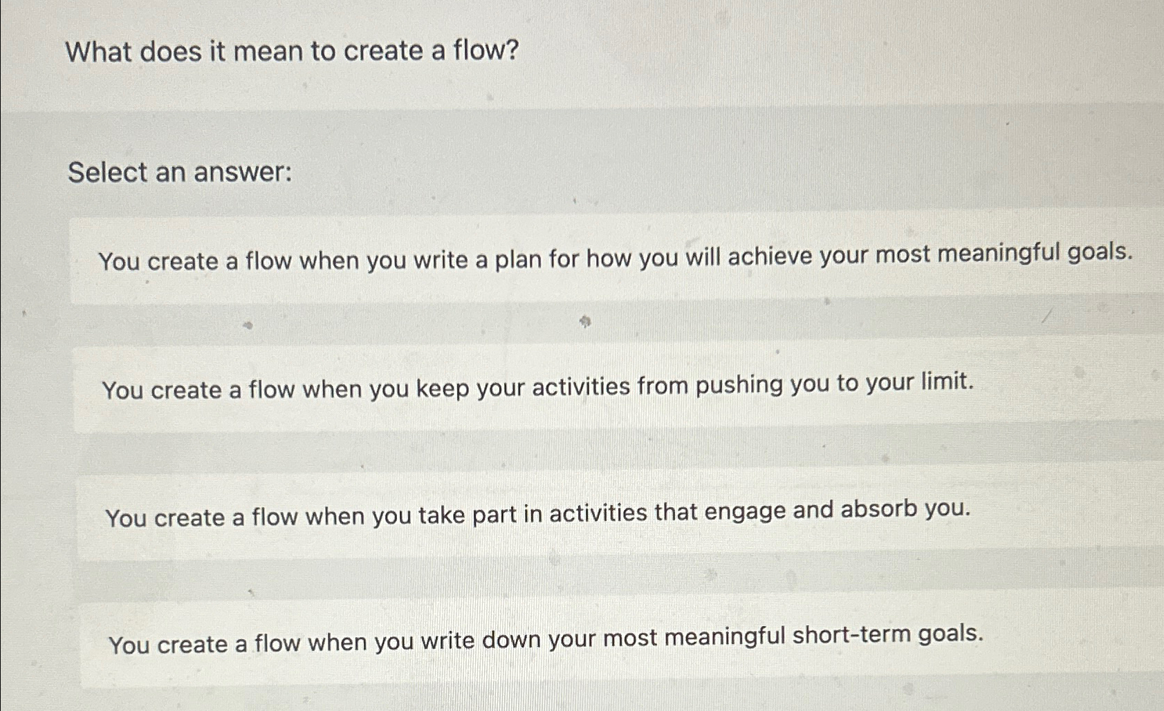 Solved What does it mean to create a flow?Select an | Chegg.com