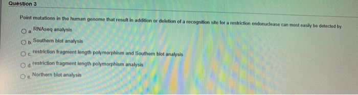 Solved Question 3 Point mutations in the human genome that | Chegg.com