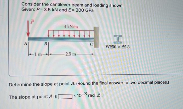 Solved Consider The Cantilever Beam And Loading Shown G